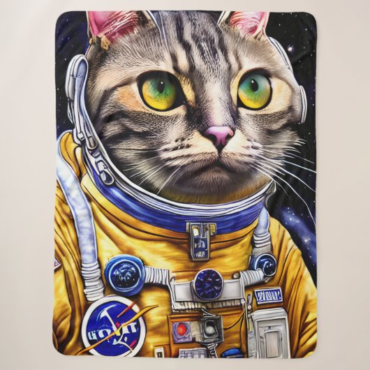 宇宙飛行士の猫作品 シェルパブランケット (正面)