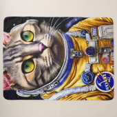 宇宙飛行士の猫作品 シェルパブランケット (正面(横))