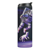 宇宙飛行士の猫入りバスケットボール タンブラー (回転左)