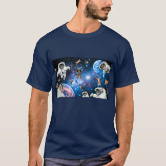 宇宙飛行士の猫宇宙 Tシャツ