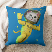 宇宙飛行士の猫漫画 クッション (ブランケット)