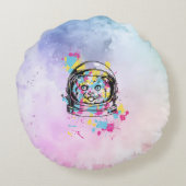 宇宙飛行士の猫 ラウンドクッション (裏面)