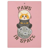 宇宙飛行士の猫 月の宇宙の動物 クリップボード (裏面)