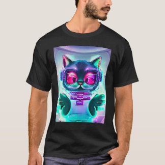 宇宙飛行士の猫Tシャツ メンズ レディース キッズ Tシャツ