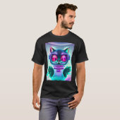 宇宙飛行士の猫Tシャツ メンズ レディース キッズ Tシャツ (正面フル)