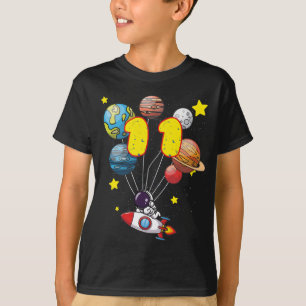 宇宙飛行士の男の子11誕生日が11歳の子どもを贈呈 Tシャツ