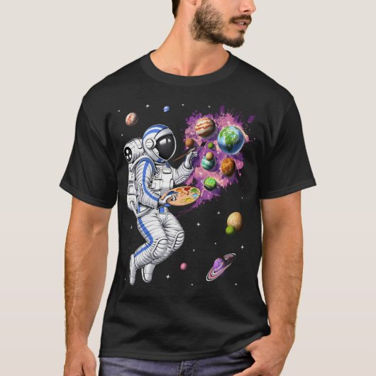 宇宙飛行士の画家 Tシャツ (正面)