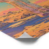 宇宙飛行士の砂漠での探査 ポスター (角)