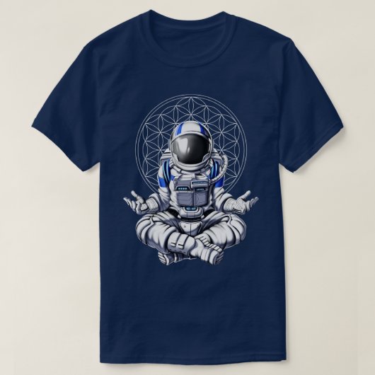 宇宙飛行士の禅ヨガ Tシャツ (デザイン正面)