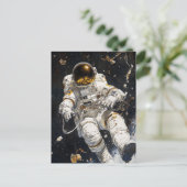 宇宙飛行士の絵画 ポストカード (スタンド正面)