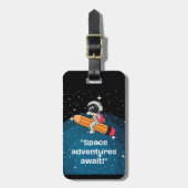 宇宙飛行士の編集可能 ラゲッジタグ (正面縦)