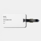 宇宙飛行士の編集可能 ラゲッジタグ (裏面横)