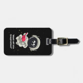 宇宙飛行士の編集可能 ラゲッジタグ (正面横)