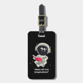 宇宙飛行士の編集可能 ラゲッジタグ (正面縦)