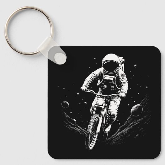 宇宙飛行士の自転車乗り宇宙冒険 キーホルダー (正面)