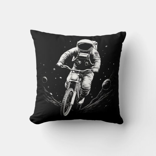 宇宙飛行士の自転車乗り宇宙冒険 クッション (正面)