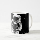 宇宙飛行士の自転車乗り宇宙冒険 コーヒーマグカップ (正面右)