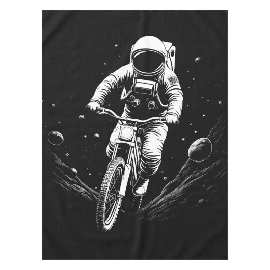 宇宙飛行士の自転車乗り宇宙冒険 テーブルクロス (正面)