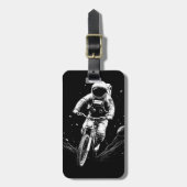 宇宙飛行士の自転車乗り宇宙冒険 ラゲッジタグ (正面縦)