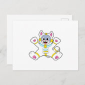 宇宙飛行士の衣装を着た猫 ポストカード (正面/裏面)