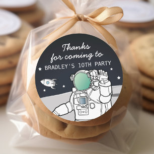 宇宙飛行士の誕生日おめでとう&ありがとう ラウンドシール