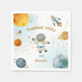宇宙飛行士の誕生日おめでとう スタンダードカクテルナプキン (正面)