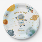 宇宙飛行士の誕生日おめでとう ペーパープレート (正面)