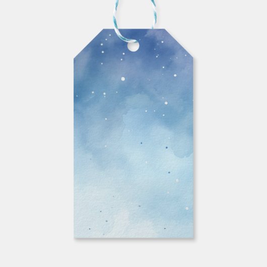 宇宙飛行士の誕生日の写真ありがとう ギフトタグ (裏面)