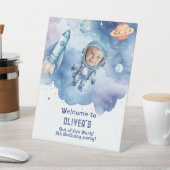 宇宙飛行士の誕生日の写真へようこそ 台座サイン (インサイチュ)