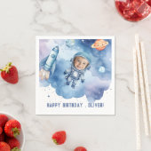 宇宙飛行士の誕生日の写真 スタンダードカクテルナプキン (インサイチュ)