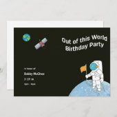 宇宙飛行士の誕生日パーティーから 招待状 (正面/裏面)