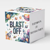 宇宙飛行士の誕生日パーティーに Blast Off Space Boy フェイバーボックス (正面サイド)