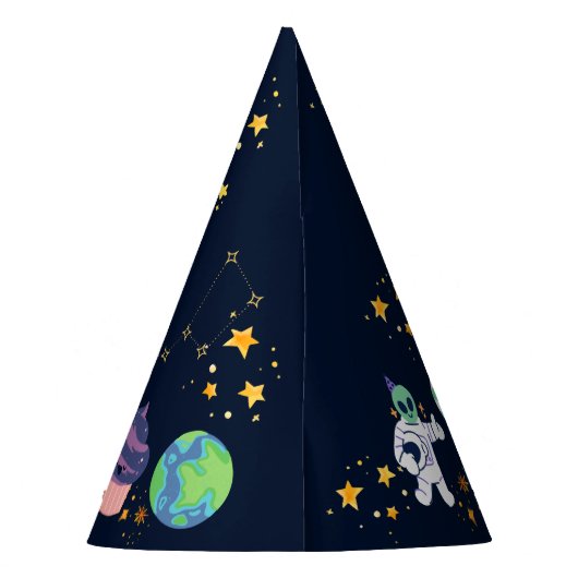 宇宙飛行士の誕生日パーティー宇宙 パーティーハット (裏面)