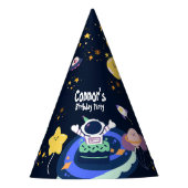 宇宙飛行士の誕生日パーティー宇宙 パーティーハット (正面)