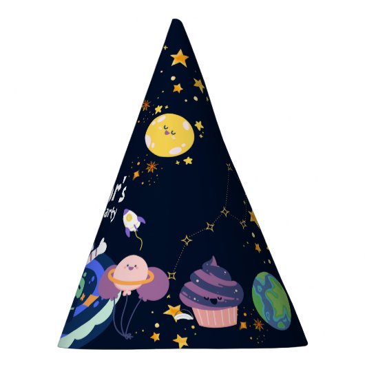 宇宙飛行士の誕生日パーティー宇宙 パーティーハット (右)