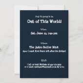 宇宙飛行士の誕生日パーティー招待状 招待状 (裏面)