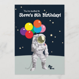 宇宙飛行士の誕生日パーティー招待状 招待状