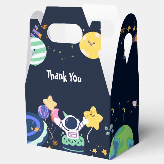 宇宙飛行士の誕生日パーティー フェイバーボックス (オープン)