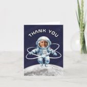 宇宙飛行士の誕生日パーティー 初めての太陽一周 サンキューカード (正面)