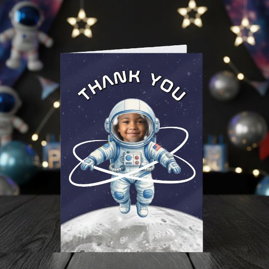 宇宙飛行士の誕生日パーティー 初めての太陽一周 サンキューカード
