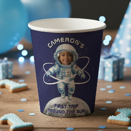 宇宙飛行士の誕生日パーティー 初めての太陽一周 紙コップ