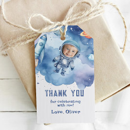 宇宙飛行士の誕生日写真 ありがとう ギフトタグ