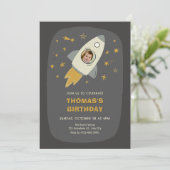 宇宙飛行士の誕生日写真 招待状 (スタンド正面)