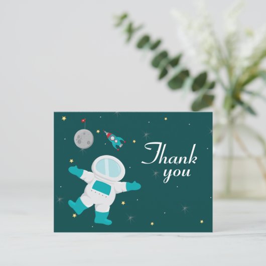 宇宙飛行士の誕生日感謝していはこのポストカード ポストカード (スタンド正面)