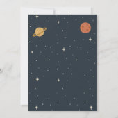 宇宙飛行士の誕生日招待状少年 招待状 (裏面)