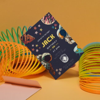 宇宙飛行士の誕生日招待状 招待状