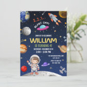 宇宙飛行士の誕生日　銀河系の宇宙空間で打ち上げ 招待状 (スタンド正面)