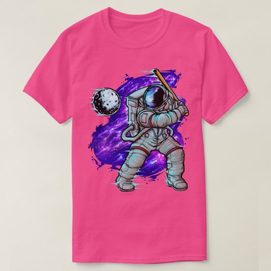 宇宙飛行士の野球選手 Tシャツ (デザイン正面)