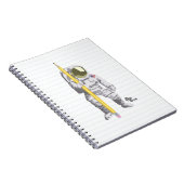 宇宙飛行士の鉛筆および紙のノート ノートブック (右側)