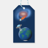 宇宙飛行士の銀河テーマ誕生日パーティー ギフトタグ (裏面)